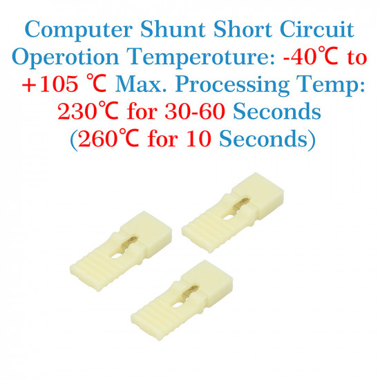 Standard Computer Jumper Caps with Handle Pin Shunt Short Circuit 2-Pin Connector 2.54mm-Yellow