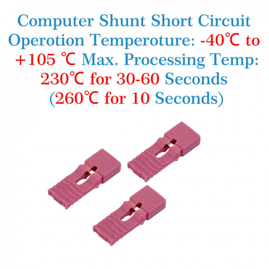 Standard Computer Jumper Caps with Handle Pin Shunt Short Circuit 2-Pin Connector 2.54mm-Red