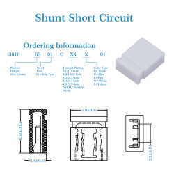 Standard Computer Jumper Caps Header Pin Shunt Short Circuit 2-Pin Connector Close Top 2.54mm-White