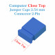 Standard Computer Jumper Caps Header Pin Shunt Short Circuit 2-Pin Connector Close Top 2.54mm-Blue