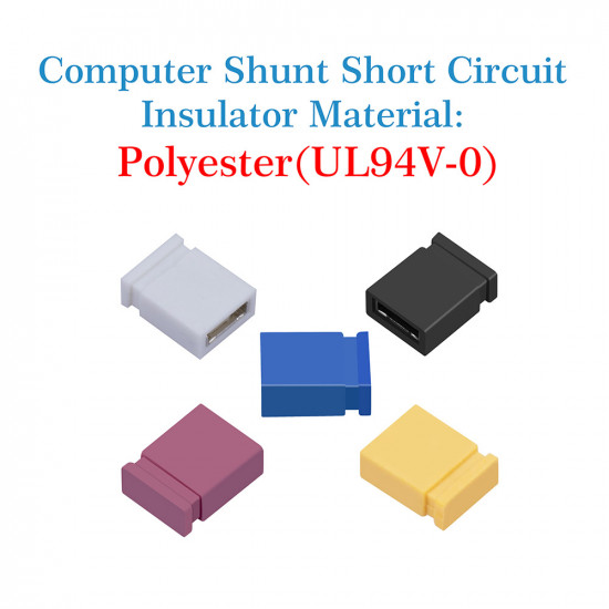 Standard Computer RGB Jumper Caps Header Pin Shunt Short Circuit 2-Pin Connector Close Top 2.54mm Kit