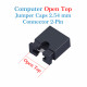 Computer Jumper Caps Header Pin Shunt Short Circuit 2-Pin Connector Open Top 2.54mm-Black