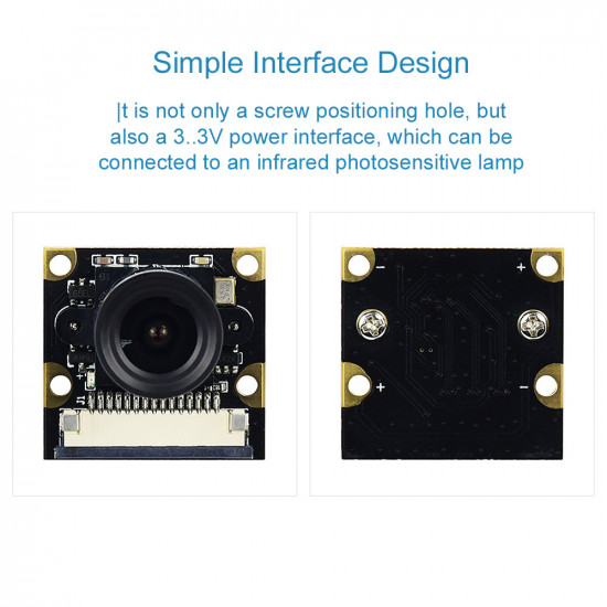 Raspberry Pi Camera (CQR-H), Fisheye Lens, Supports Night Vision