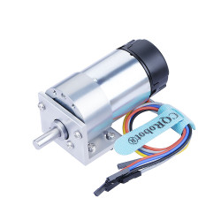 Ocean: 210:1 Metal DC Geared-Down Motor 37Dx65L mm 24V, with 64 CPR Encoder and Mounting Bracket. 