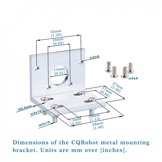 Ocean: 18.8:1 Metal DC Geared-Down Motor 37Dx65L mm 24V, with 64 CPR Encoder and Mounting Bracket. 