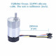 Ocean: 131.3:1 Metal DC Geared-Down Motor 37Dx65L mm 24V, with 64 CPR Encoder and Mounting Bracket. 