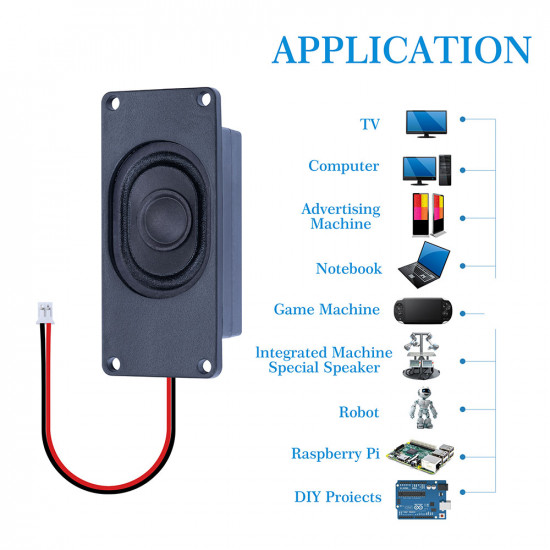 5W 8Ω Miniature Loudspeaker for Arduino, JST Interface.