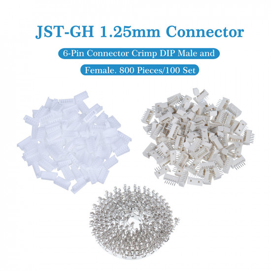 JST GH 1.25mm Pitch 6 Pin JST Connector Kit