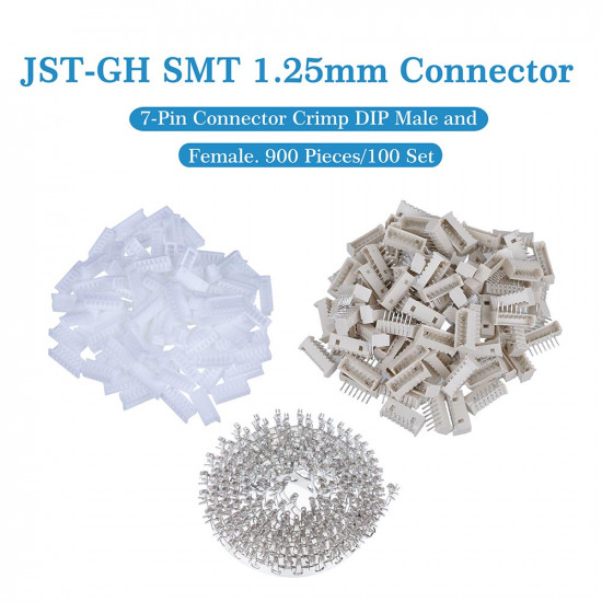 JST GH SMT 1.25mm Pitch 7 Pin JST Connector Kit