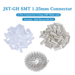 JST GH SMT 1.25mm Pitch 8 Pin JST Connector Kit