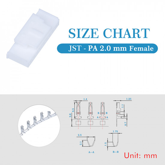 JST PA 2.0 mm 10-Pin Connector Kit