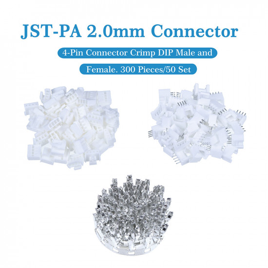 JST PA 2.0 mm 4-Pin Connector Kit