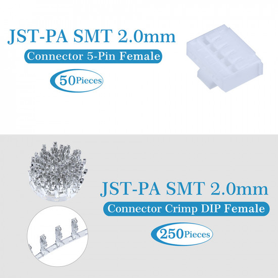 JST PA SMT 2.0 mm 5-Pin Connector Kit