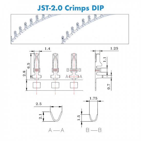 JST PA SMT - 2 / 3 / 4 Pin Connector Kit