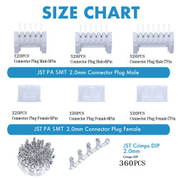 JST PA SMT - 5 / 6 / 7 Pin Connector Kit