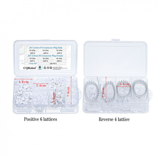 JST PA - 2 / 3 / 4 Pin Connector Kit