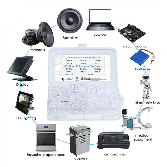 JST PA - 5 / 6 / 7 Pin Connector Kit