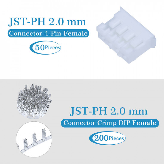 JST PH 2.0 mm 4-Pin Connector Kit