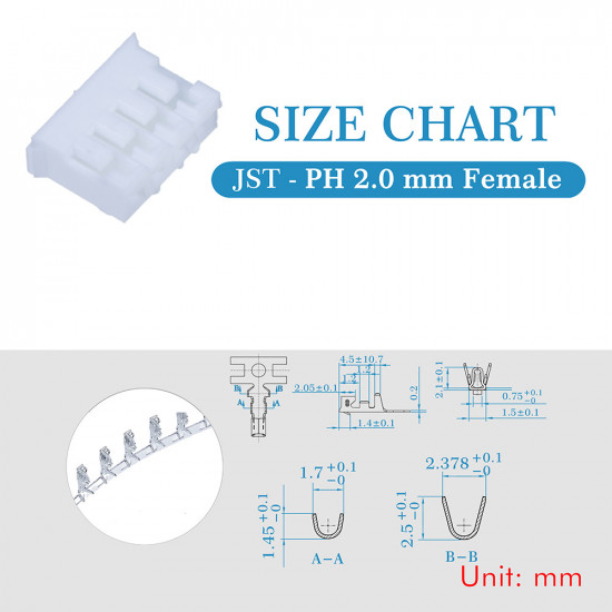 JST PH 2.0 mm 4-Pin Connector Kit