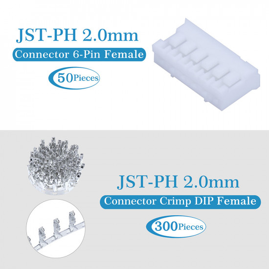 JST PH 2.0 mm 6-Pin Connector Kit