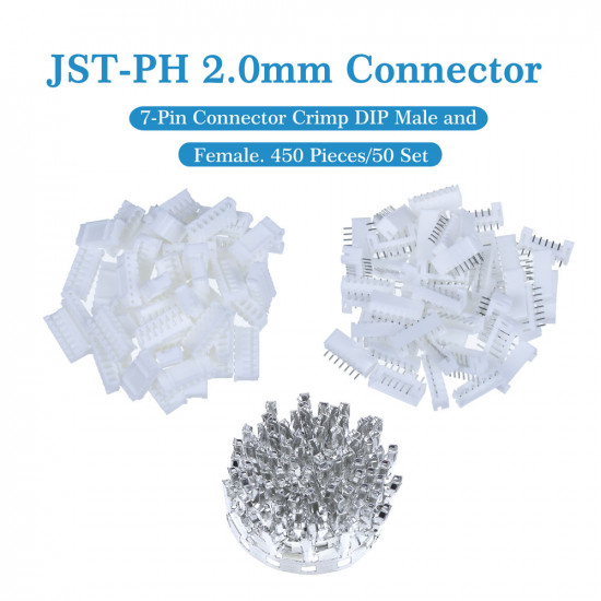 JST PH 2.0 mm 7-Pin Connector Kit