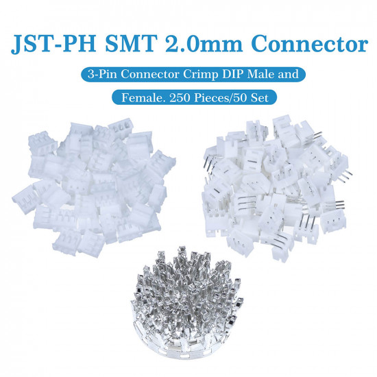 JST PH SMT 2.0 mm 3-Pin Connector Kit