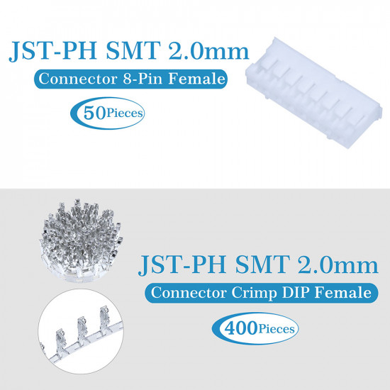 JST PH SMT 2.0 mm 8-Pin Connector Kit