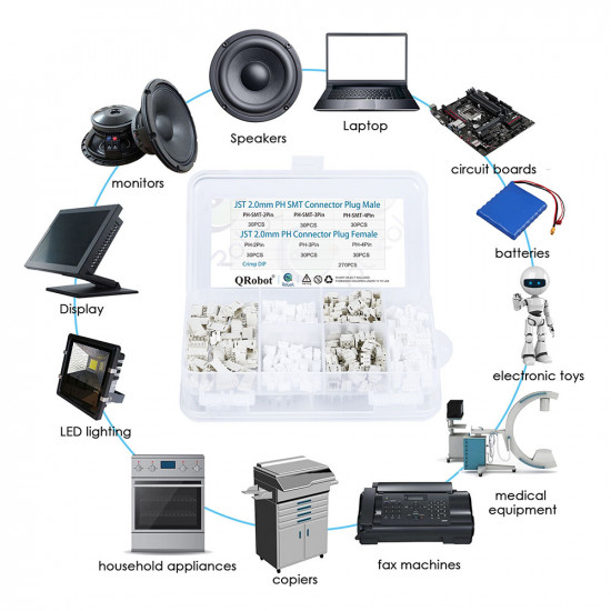 JST PH SMT - 2 / 3 / 4 Pin Connector Kit