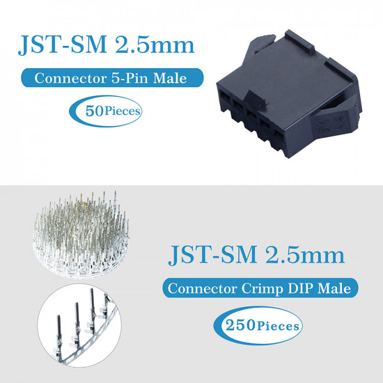 JST SM 2.5 mm 5-Pin Connector Kit