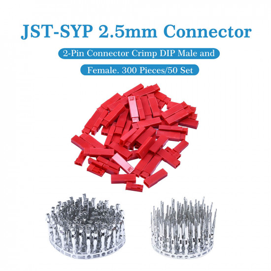 JST SYP 2.5 mm 2-Pin Connector Kit