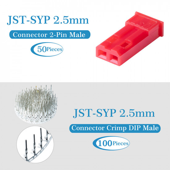 JST SYP 2.5 mm 2-Pin Connector Kit