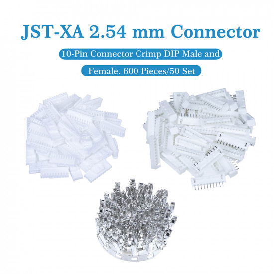 JST XA 2.54 mm 10-Pin Connector Kit