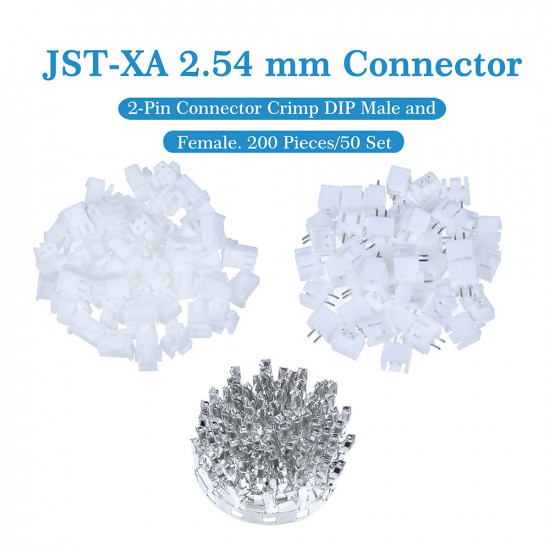 JST XA 2.54 mm 2-Pin Connector Kit