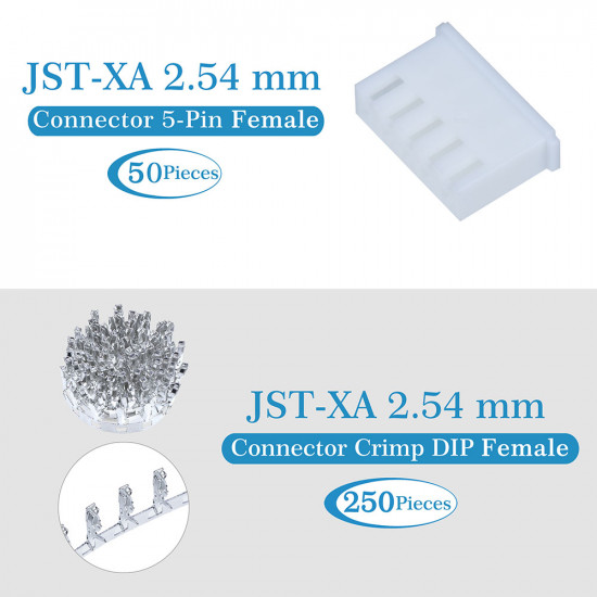 JST XA 2.54 mm 5-Pin Connector Kit