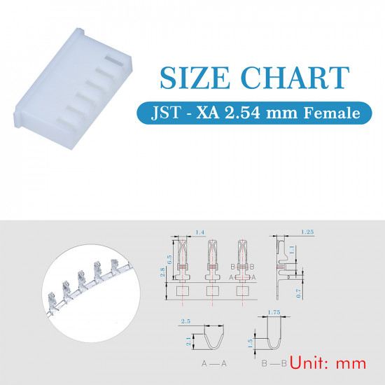 JST XA 2.54 mm 6-Pin Connector Kit