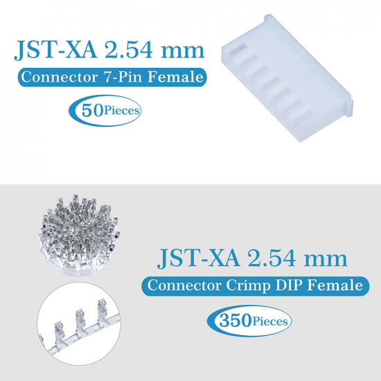 JST XA 2.54 mm 7-Pin Connector Kit