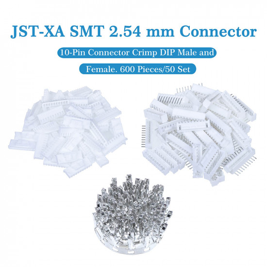 JST XA SMT 2.54 mm 10-Pin Connector Kit