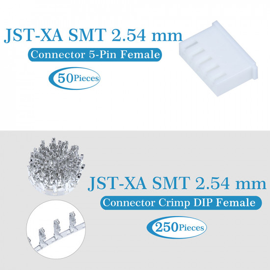 JST XA SMT 2.54 mm 5-Pin Connector Kit