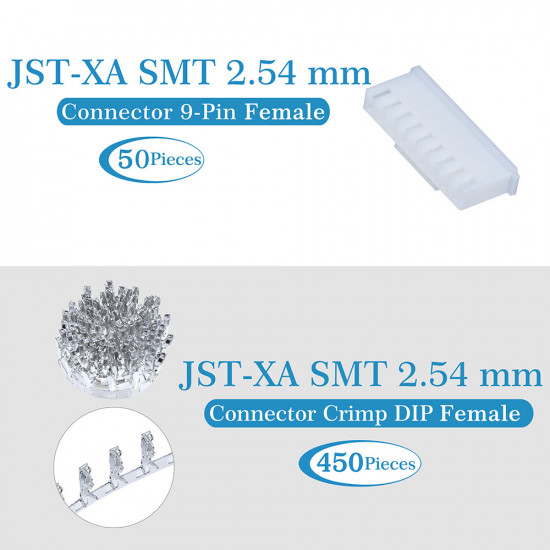 JST XA SMT 2.54 mm 9-Pin Connector Kit