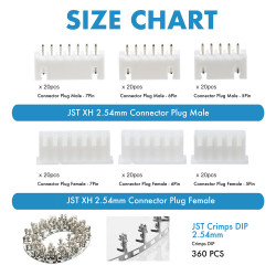 JST XH - 5 / 6 / 7 Pin Connector Kit