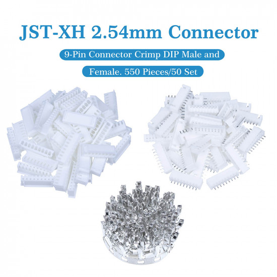 JST XH 2.54 mm 9-Pin Connector Kit