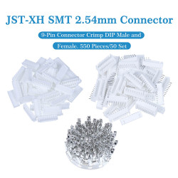 JST XH SMT 2.54 mm 9-Pin Connector Kit