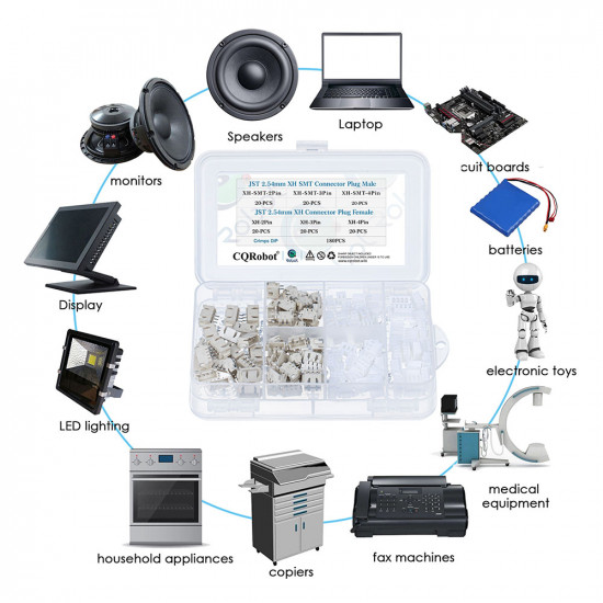 JST XH SMT - 2 / 3 / 4 Pin Connector Kit