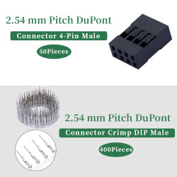 2.54 mm DuPont Double Row 4-Pin Male Connector Kit