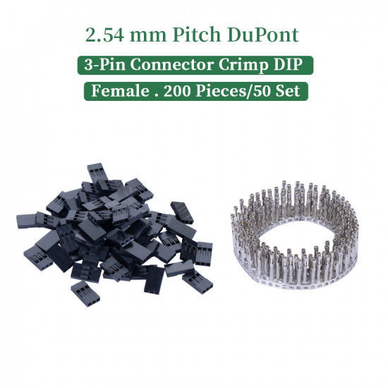 2.54 mm DuPont 3-Pin Female Connector Kit