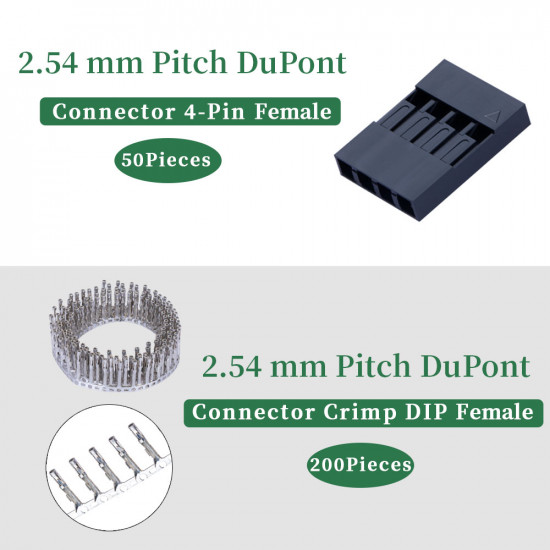 2.54 mm DuPont 4-Pin Female Connector Kit