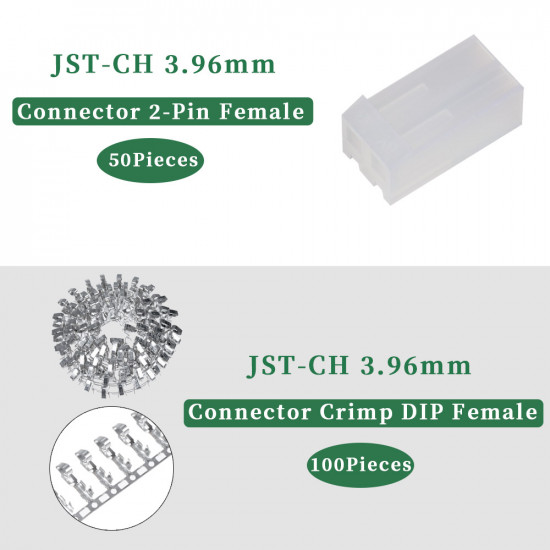 JST CH 3.96 mm 2-Pin Connector Kit