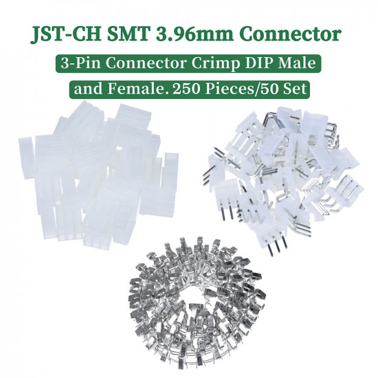 JST CH SMT 3.96 mm 3-Pin Connector Kit