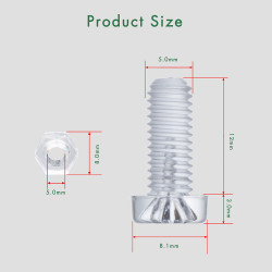 M5 * 12 mm PC Clear Acrylic Screw and Nut Kit