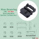 2.54 mm 2*5 Double Row 10 Pin IDC Rectangular Socket Connector FC Flat Female Terminal 3 Piece Set